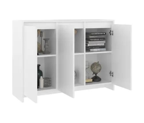 Kumode, Balta, 102X33X75 Cm, Inženierijas Koks Vidaxl