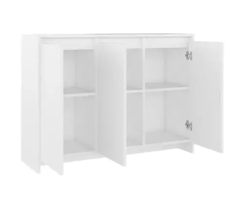 Kumode, Balta, 102X33X75 Cm, Inženierijas Koks Vidaxl