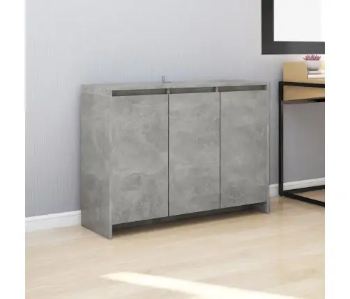 Kumode, Betona Pelēka, 102X33X75 Cm, Inženierijas Koks Vidaxl