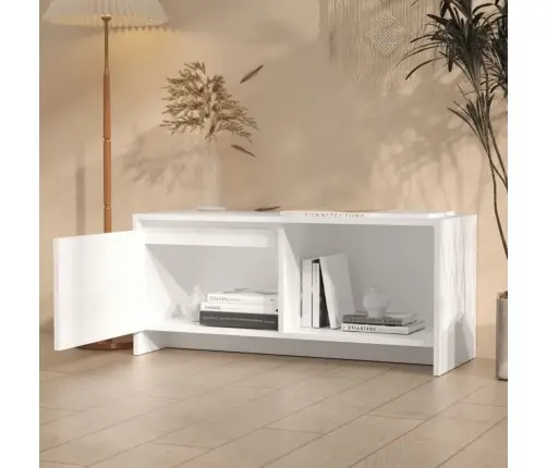 Telerikapp, Valge, 90 X 35 X 40 cm Puitlaastplaat