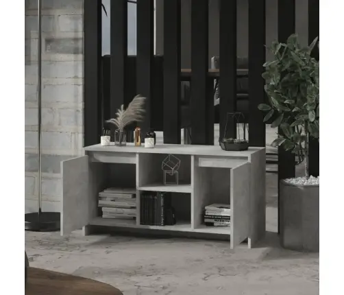 Telerikapp, Betoonhall, 102X37,5X52,5 cm Tehispuit