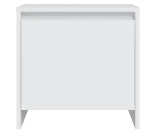 Naktsskapītis, 45X34X44,5 Cm, Balts, Inženierijas Koks Vidaxl