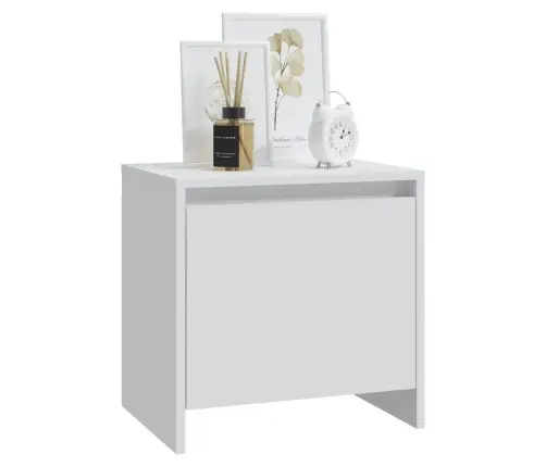 Naktsskapīši, 2 Gab., Balti, 45X34X44,5 Cm, Inženierijas Koks Vidaxl