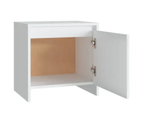 Naktsskapīši, 2 Gab., Balti, 45X34X44,5 Cm, Inženierijas Koks Vidaxl