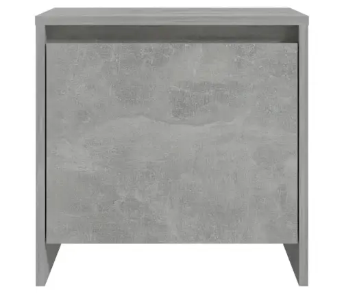 Naktsskapītis, Betona Pelēks, 45X34X44,5 Cm, Inženierijas Koks Vidaxl