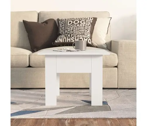 Kavos Staliukas, Baltos Spalvos, 55X55X42cm Apdirbta Mediena