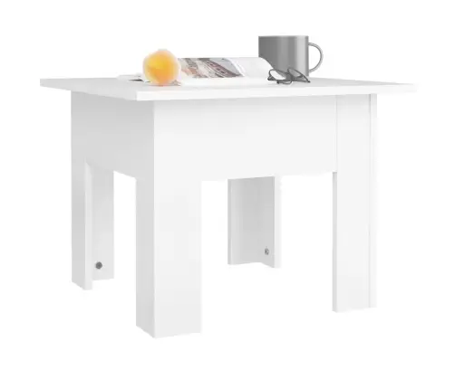 Kavos Staliukas, Baltos Spalvos, 55X55X42cm Apdirbta Mediena