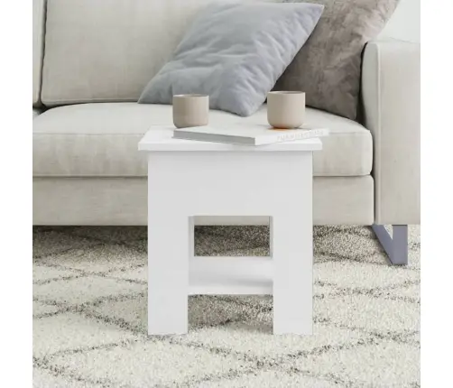 Kafijas Galdiņš, Balts, 40X40X42 Cm, Inženierijas Koks Vidaxl