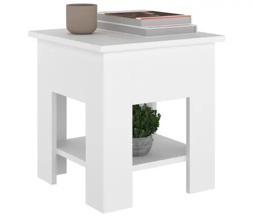 Kafijas Galdiņš, Balts, 40X40X42 Cm, Inženierijas Koks Vidaxl