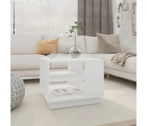 Kohvilaud, Valge, 55 X 55 X 43 cm Puitlaastplaat