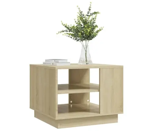 Kafijas Galdiņš, Ozola Krāsa, 55X55X43 Cm, Inženierijas Koks Vidaxl