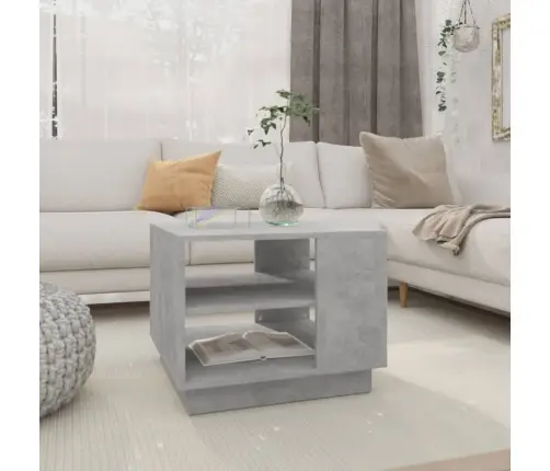 Kavos Staliukas, Betono Pilkas, 55X55X43cm Apdirbta Mediena
