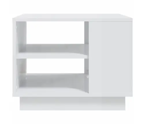 Kafijas Galdiņš, Spīdīgi Balts, 55X55X43 Cm, Inženierijas Koks Vidaxl