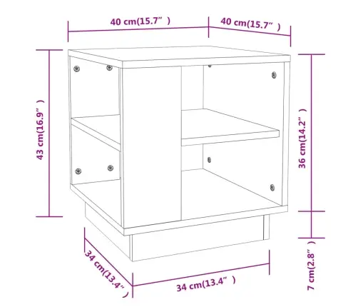 Kohvilaud, Betoonhall, 40X40X43 cm Tehispuit