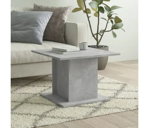 Kafijas Galdiņš, Betona Pelēks 55,5X55,5X40Cm Inženierijas Koks Vidaxl