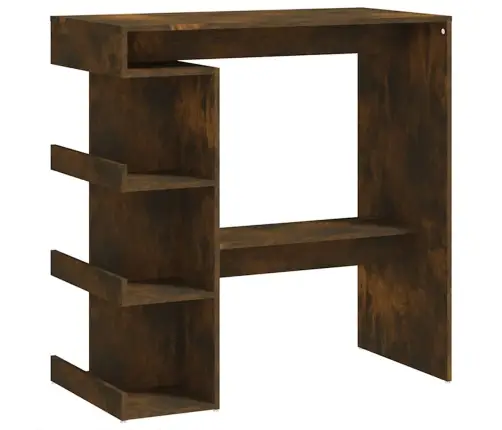 Bāra Galds Ar Plauktu, Kūpināta Ozolkoka Krāsā, 100X50X101,5 Cm Vidaxl