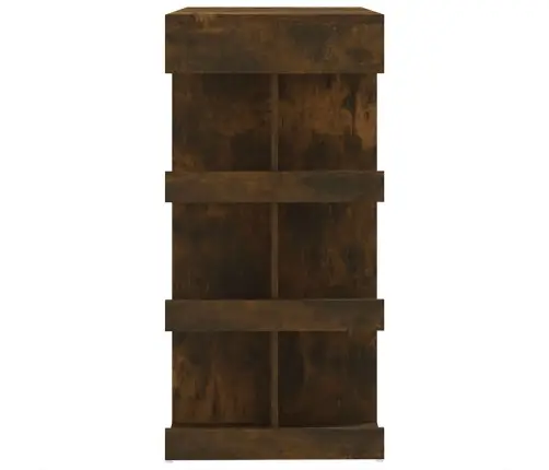 Bāra Galds Ar Plauktu, Kūpināta Ozolkoka Krāsā, 100X50X101,5 Cm Vidaxl