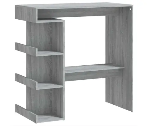 Bāra Galds Ar Plauktu, Pelēka Sonoma Krāsā, 100X50X101,5 Cm Vidaxl