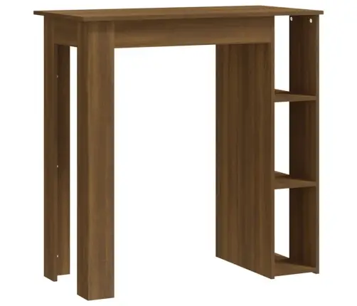 Bāra Galds Ar Plauktu, Brūna Ozolkoka Krāsā, 102X50X103,5 Cm Vidaxl