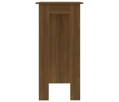 Bāra Galds Ar Plauktu, Brūna Ozolkoka Krāsā, 102X50X103,5 Cm Vidaxl