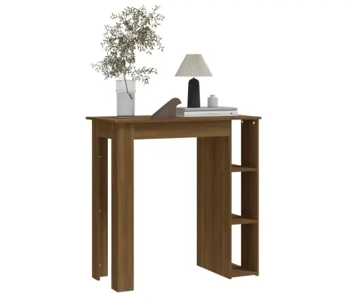 Bāra Galds Ar Plauktu, Brūna Ozolkoka Krāsā, 102X50X103,5 Cm Vidaxl