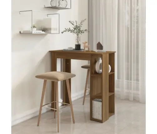 Bāra Galds Ar Plauktu, Brūna Ozolkoka Krāsā, 102X50X103,5 Cm Vidaxl