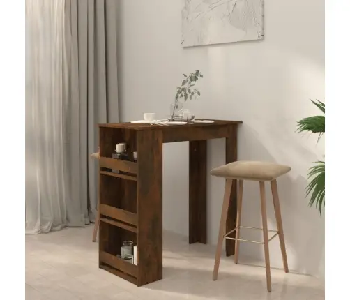 Baarilaud Riiuliga, Suitsutatud Tamm 102X50X103,5 cm Tehispuit