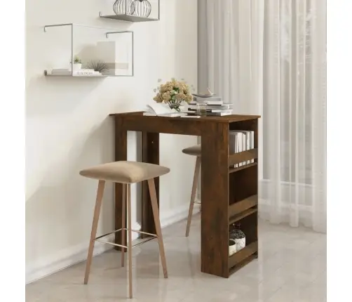 Baarilaud Riiuliga, Suitsutatud Tamm 102X50X103,5 cm Tehispuit