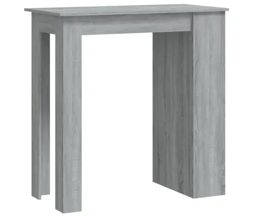 Bāra Galds Ar Plauktu Pelēcīgs 102X50X103,5Cm Inženierijas Koks Vidaxl