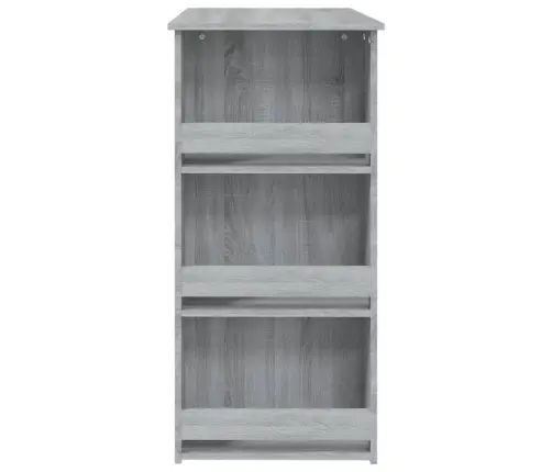 Bāra Galds Ar Plauktu Pelēcīgs 102X50X103,5Cm Inženierijas Koks Vidaxl