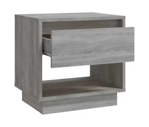 Naktsskapītis, 45X34X44 Cm, Pelēcīga Ozola, Inženierijas Koks Vidaxl
