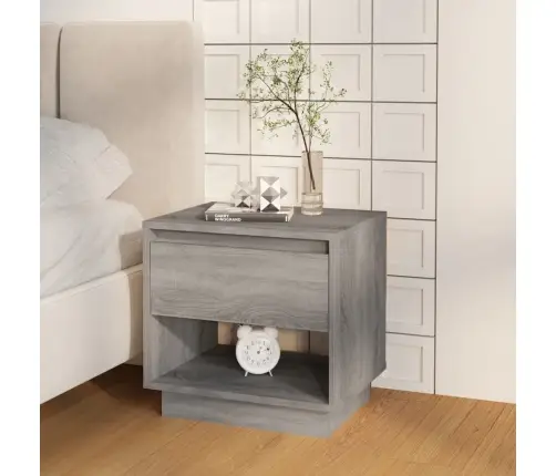 Naktsskapīši, 2 Gab., Pelēcīgi, 45X34X44 Cm, Inženierijas Koks Vidaxl