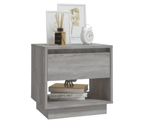 Naktsskapīši, 2 Gab., Pelēcīgi, 45X34X44 Cm, Inženierijas Koks Vidaxl