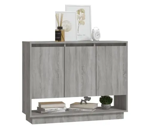 Kumode, Pelēka Ozolkoka, 97X31X75 Cm, Inženierijas Koks Vidaxl