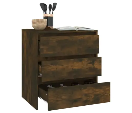 Šoninė Spintelė, Dūminio Ąžuolo, 70X41X75cm Apdirbta Mediena