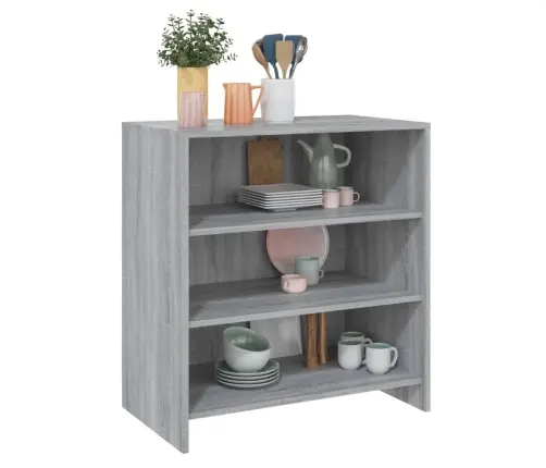 Šoninė Spintelė, Pilka Ąžuolo, 70X40,5X75cm Apdirbta Mediena