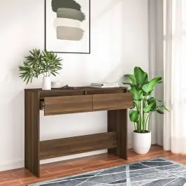 Konsoles Galdiņš, Brūns, 100X35X76,5 Cm, Inženierijas Koks Vidaxl