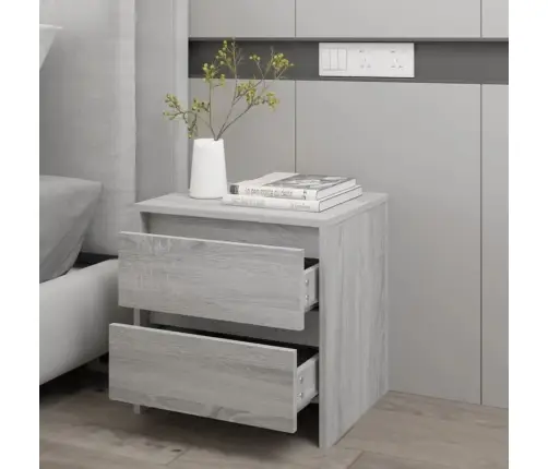 Naktsskapītis, 45X34,5X44,5 Cm, Pelēka Ozola, Inženierijas Koks Vidaxl