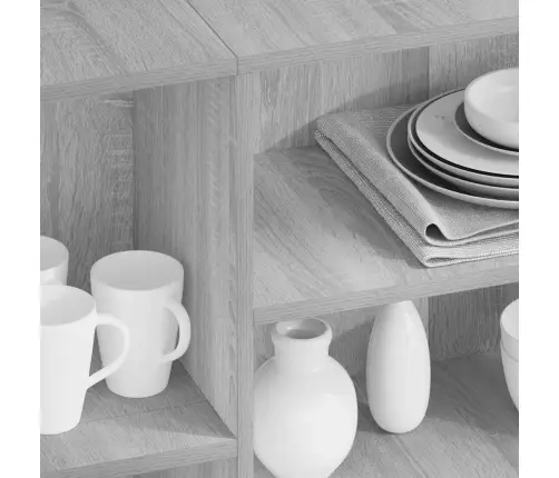 Šoninė Spintelė, Pilka Ąžuolo, 120X30X75cm Apdirbta Mediena