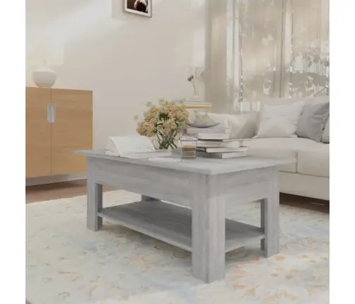 Kafijas Galdiņš, Pelēka Ozola, 102X55X42 Cm, Inženierijas Koks Vidaxl