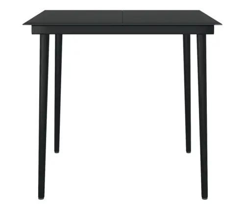 Aialaud, Must, 80 X 80 X 74 cm Teras Ja Klaas Aialaud, Must, 80 X 80 X 74 cm Teras Ja Klaas