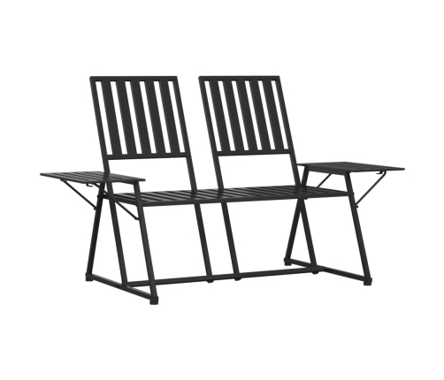 Divvietīgs Dārza Sols, 165 Cm, Melns, Tērauds Vidaxl