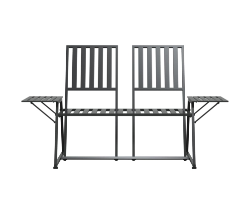 Divvietīgs Dārza Sols, 165 Cm, Melns, Tērauds Vidaxl