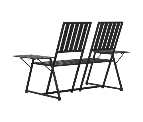 Divvietīgs Dārza Sols, 165 Cm, Melns, Tērauds Vidaxl