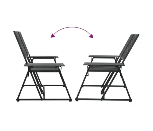 Divvietīgs Dārza Sols, 165 Cm, Melns, Tērauds Vidaxl