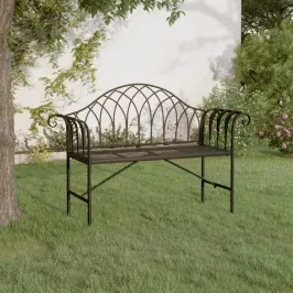 Divvietīgs Dārza Sols, 128 Cm, Melns, Tērauds Vidaxl