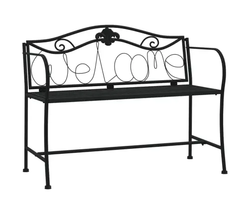 Divvietīgs Dārza Sols, 104 Cm, Melns, Tērauds Vidaxl