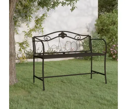 Divvietīgs Dārza Sols, 104 Cm, Melns, Tērauds Vidaxl