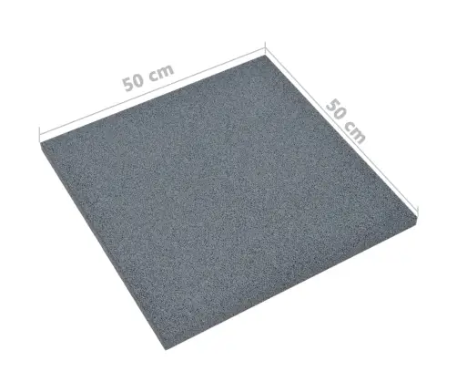 Drošības Flīzes, 12 Gab., 50X50X3 Cm, Gumija, Pelēkas Vidaxl