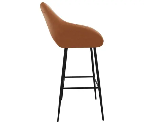 Bāra Krēsli, 2 Gab., Gaiši Brūna Mākslīgā Āda Vidaxl